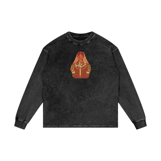 Acid Wash Oversize Long Sleeve T-Shirt